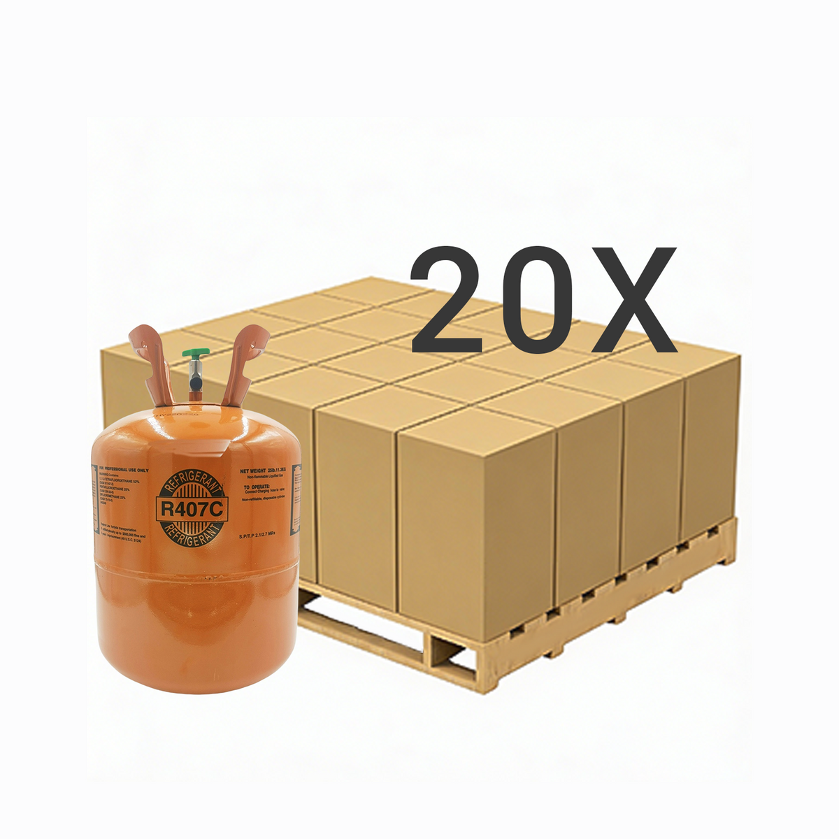 25 lb R407C — 20 Cylinders