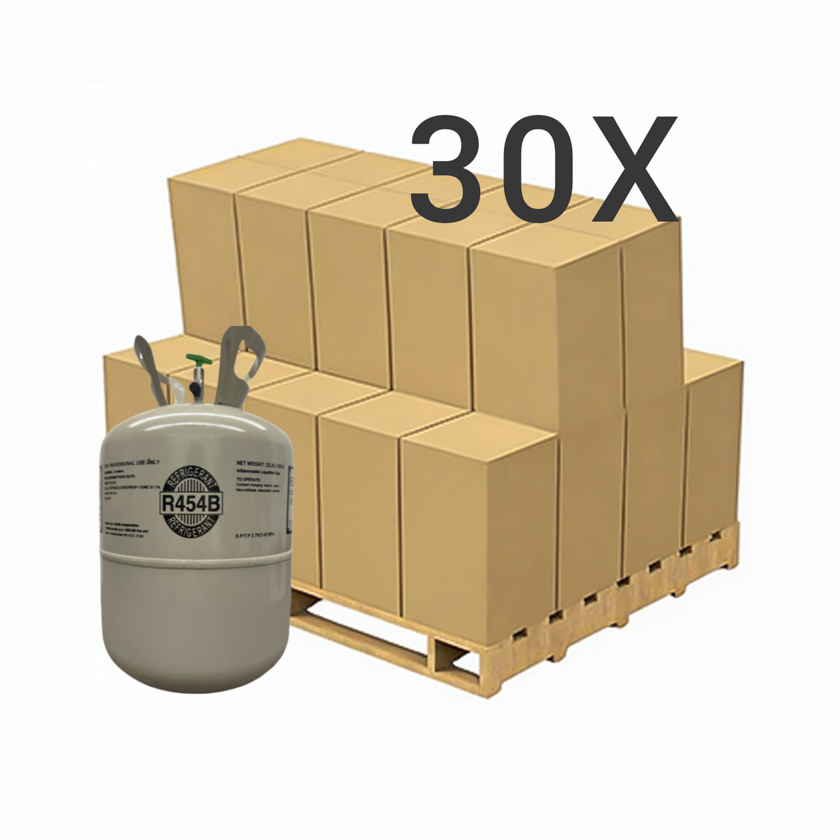 22 lb R454B — 30 Cylinders
