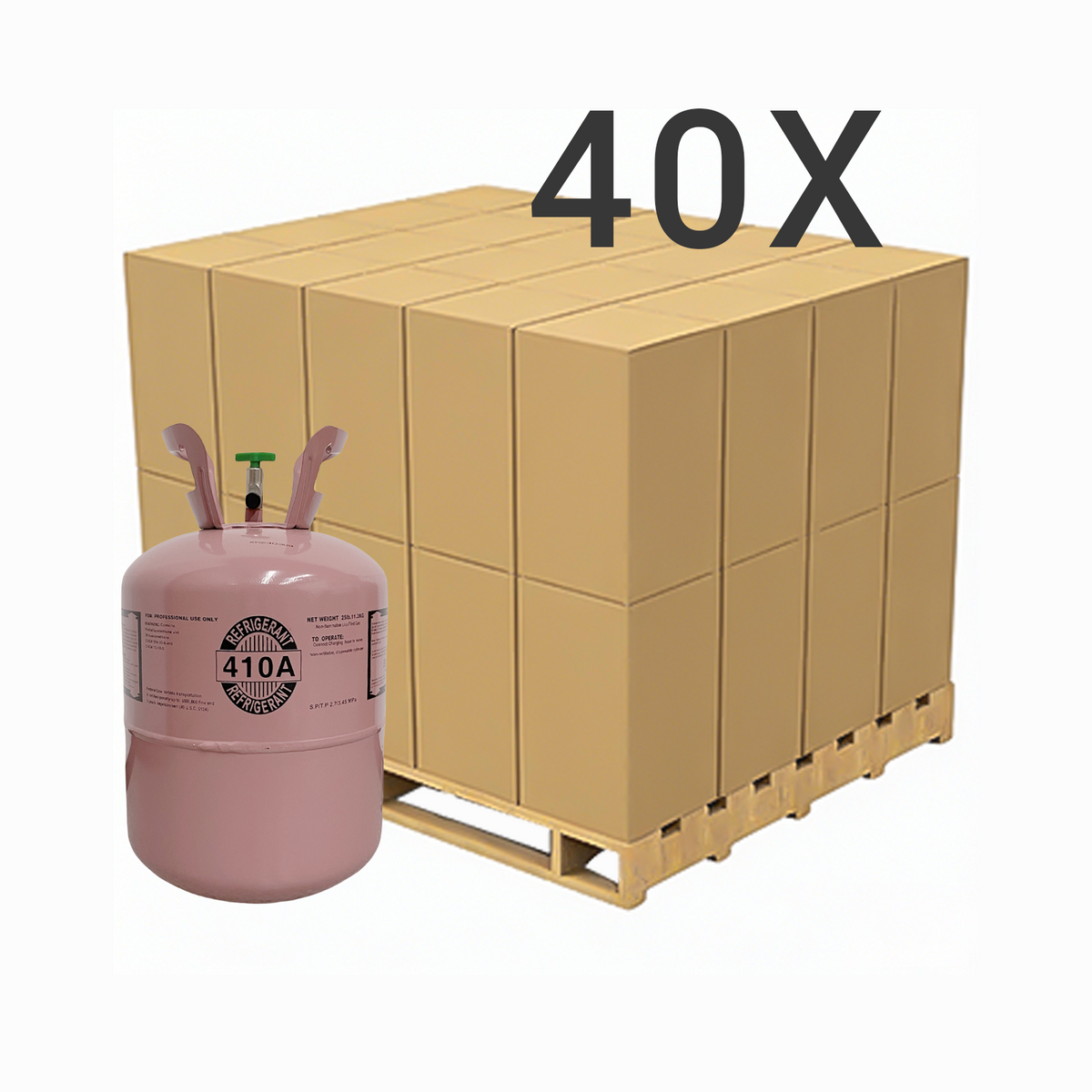 25 lb R410A — 40 Cylinders