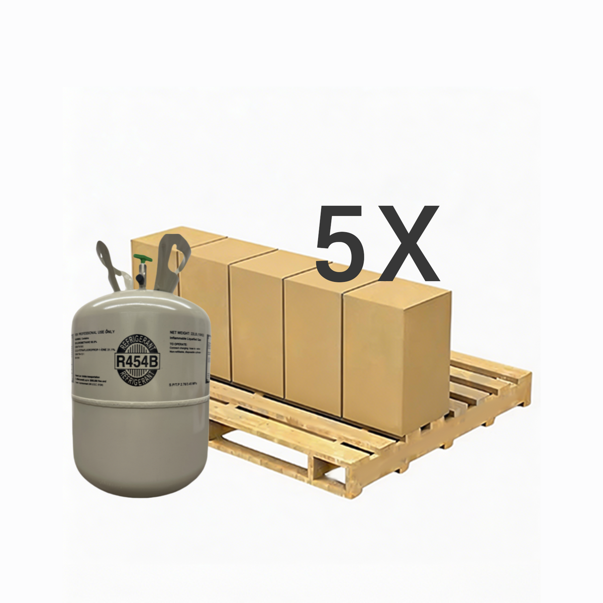 22 lb R454B — 5 Cylinders