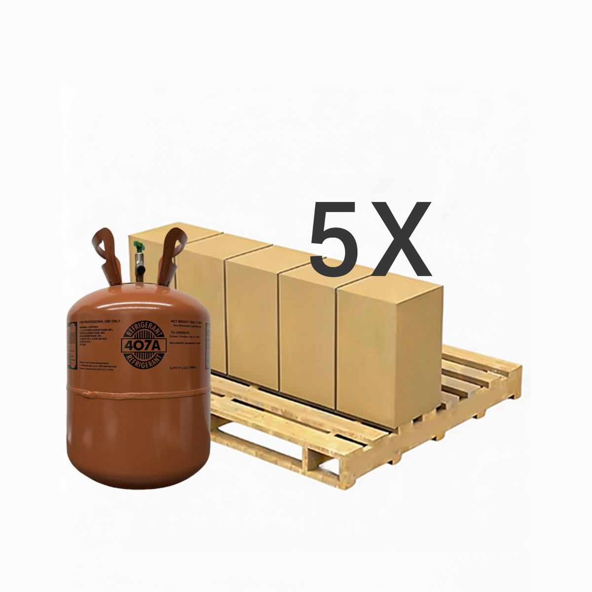 25 lb R407A — 5 Cylinders