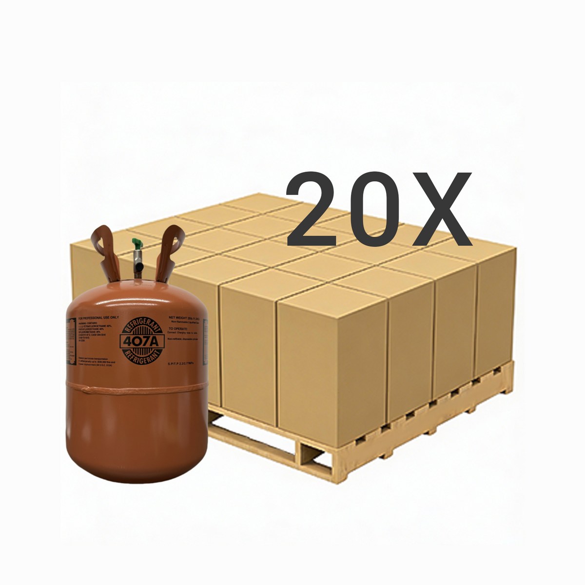 25 lb R407A — 20 Cylinders