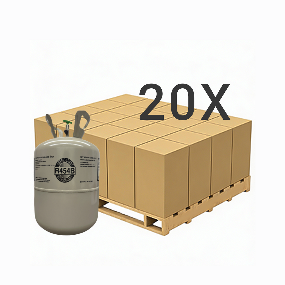 22 lb R454B — 20 Cylinders