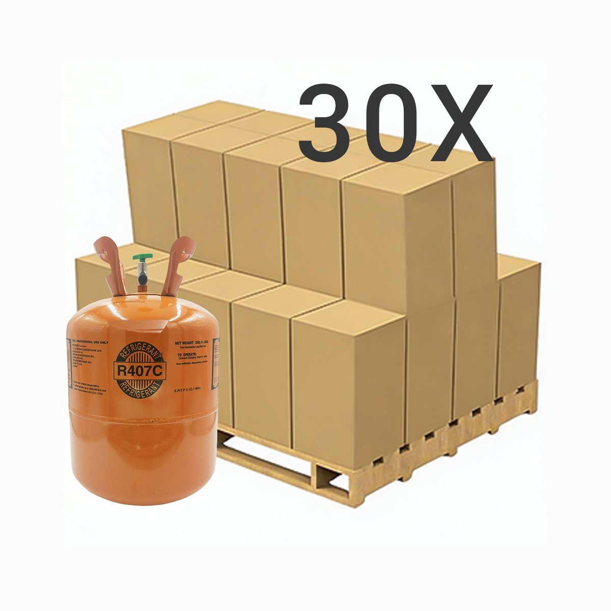25 lb R407C — 30 Cylinders
