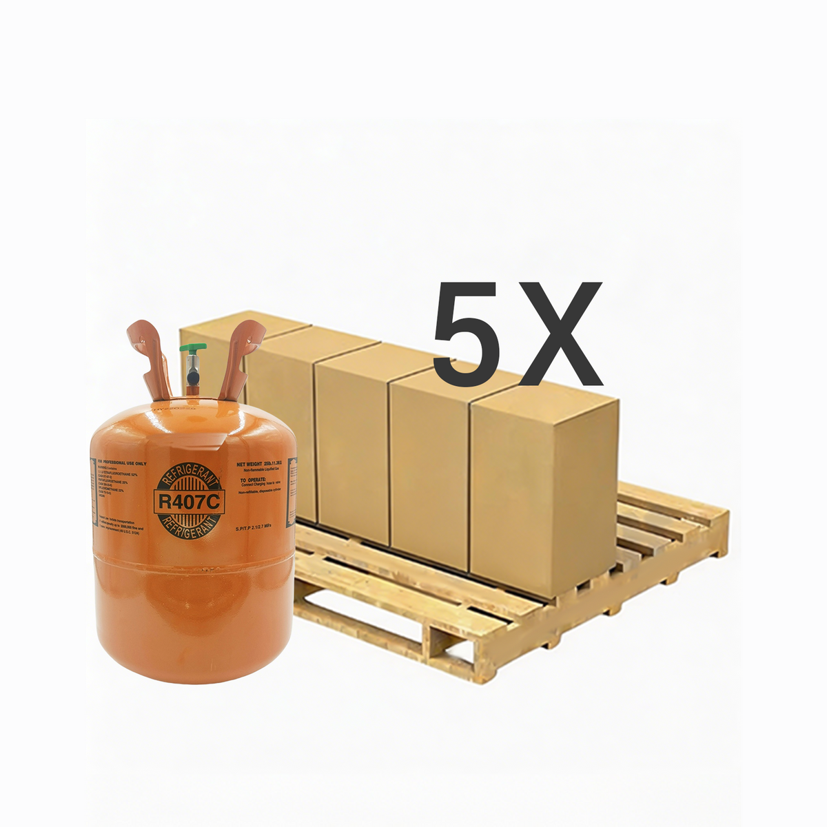 25 lb R407C — 5 Cylinders